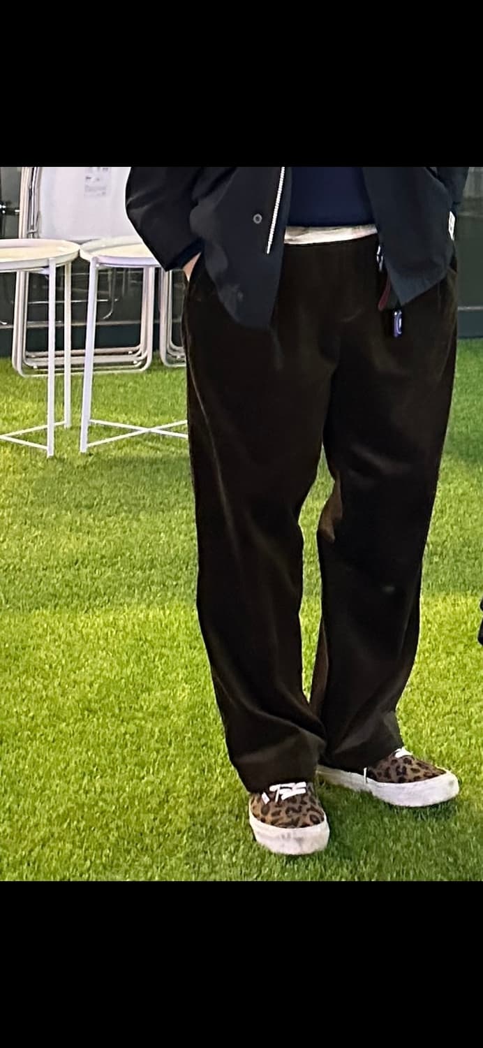 와코마리아 코듀로이 더블 플리츠 팬츠  브라운 M 상품이미지2