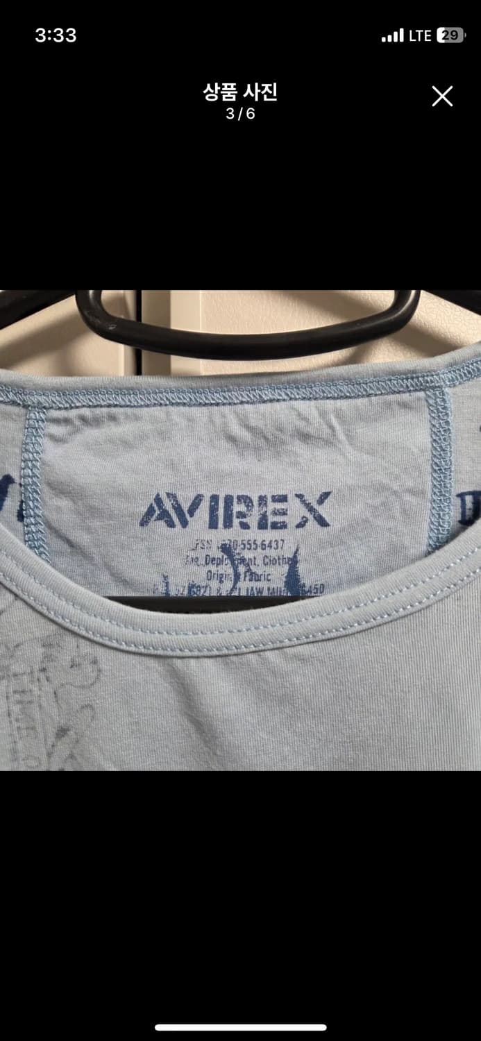 AVIREX LIGHT BLUE SHORT SLEEVE 상품이미지5