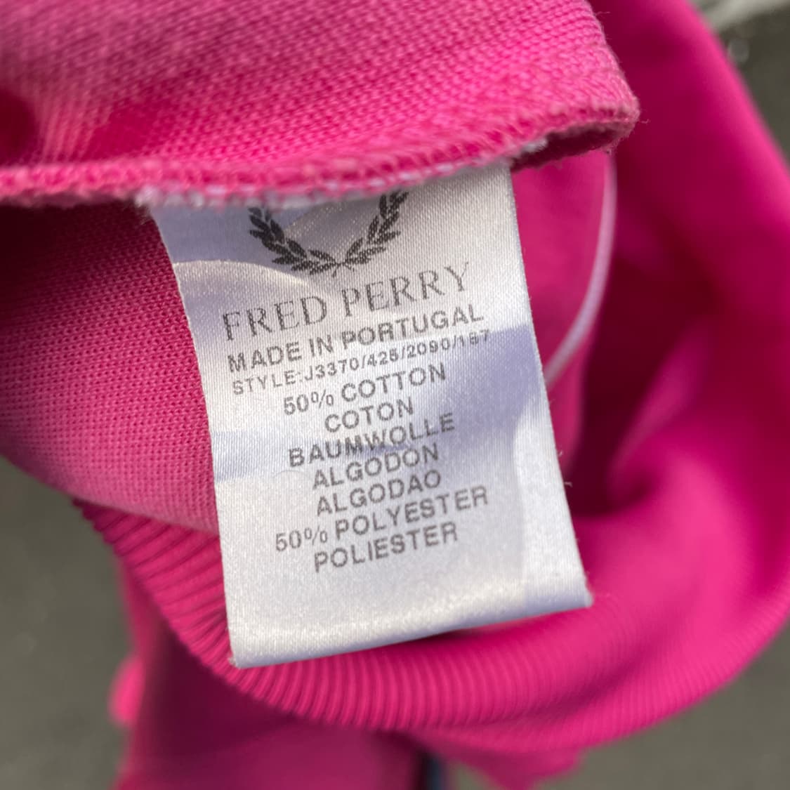 프레드페리 핑크색 트랙탑 져지 M 상품이미지7
