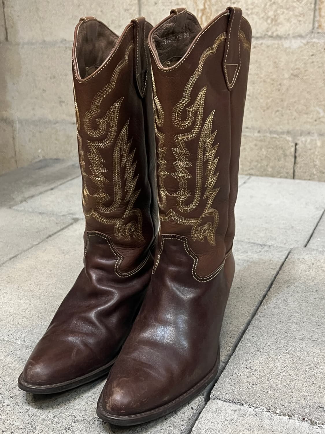 버팔로 브라운 레더 웨스턴 부츠 상품이미지3