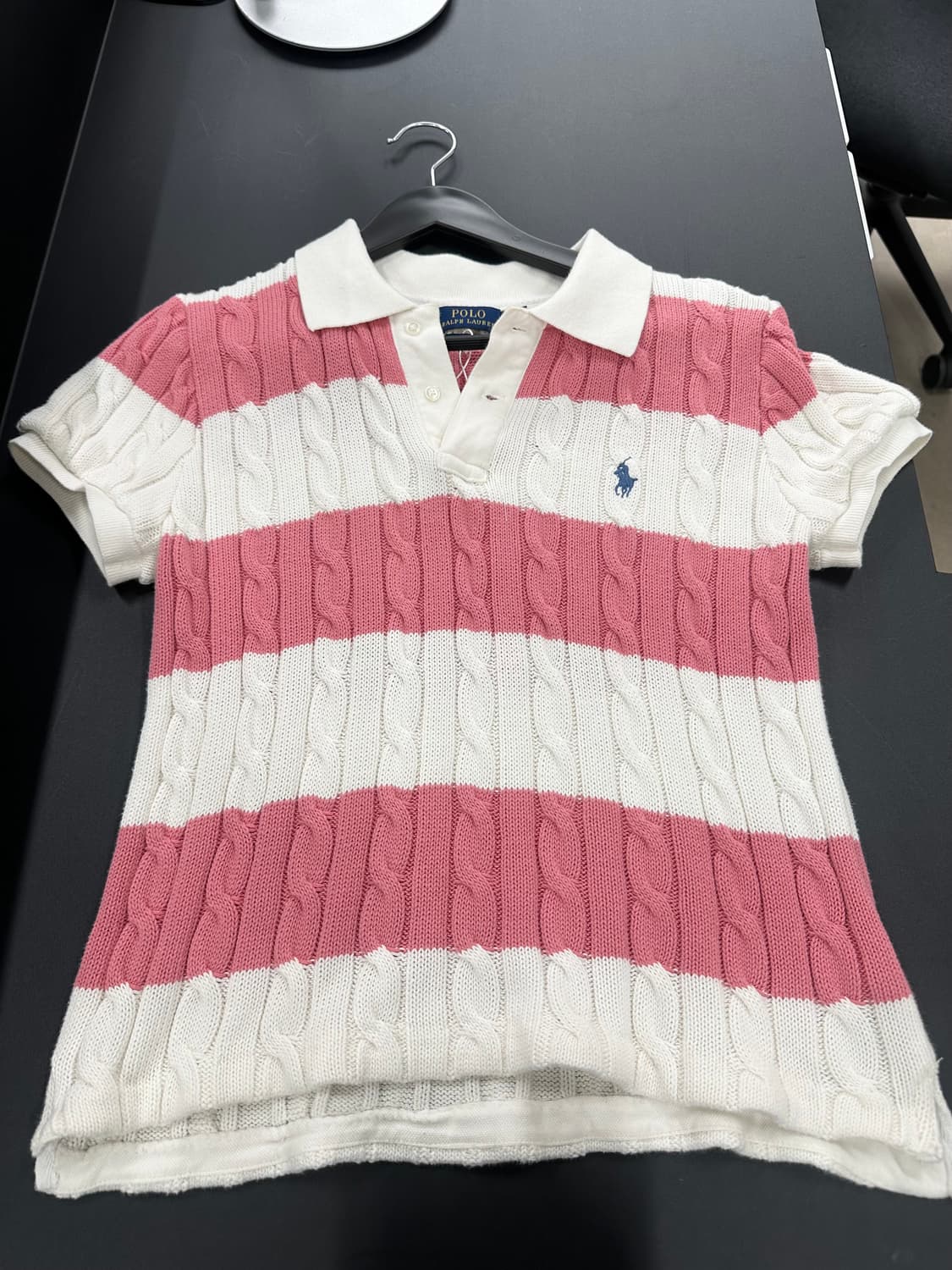 폴로랄프로렌 스트라이프 케이블 PK 반팔니트  상품이미지4