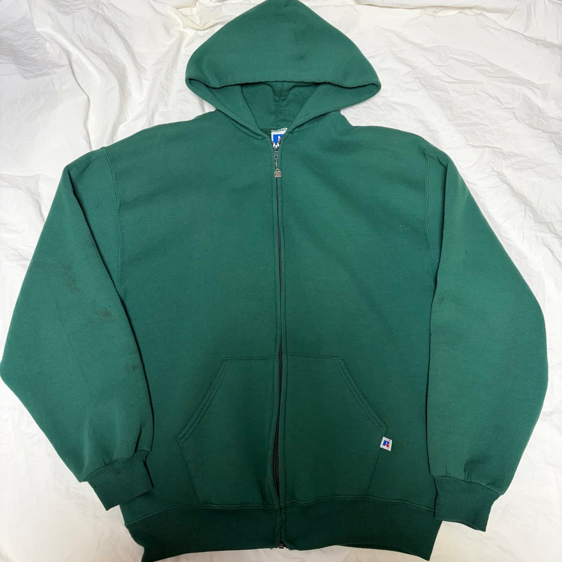 90's 러셀 og 후드집업 그린 usa 상품이미지2