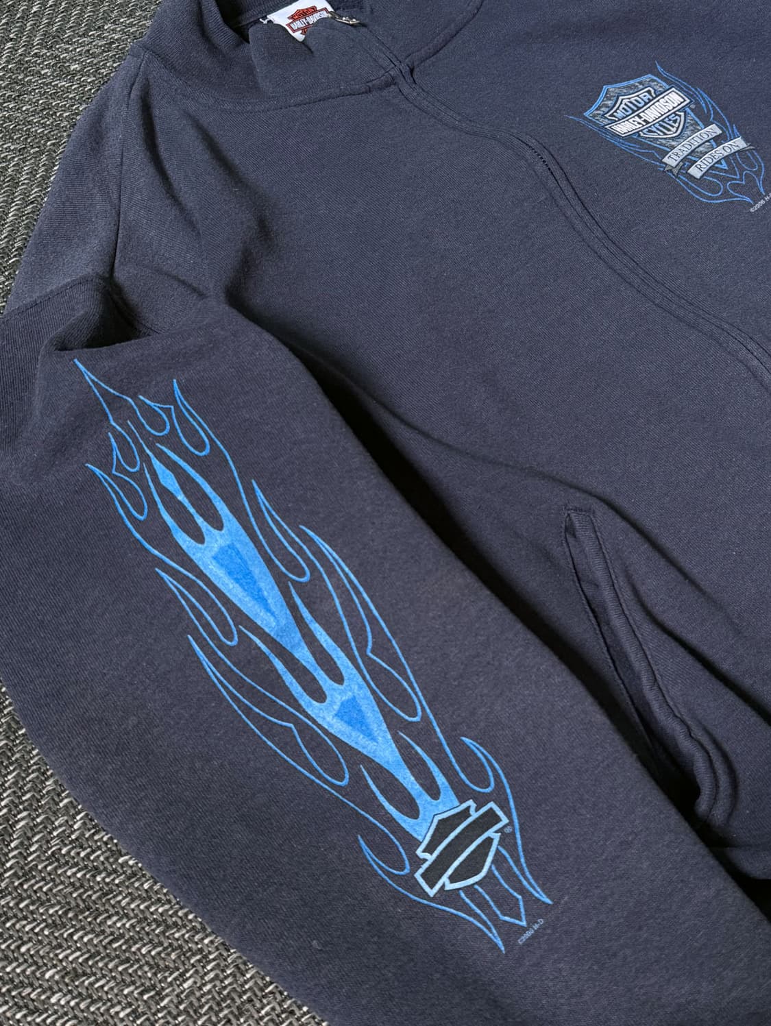 할리 데이비슨 플레임 슬리브 스웻 집업 자켓 (105-110) 상품이미지6