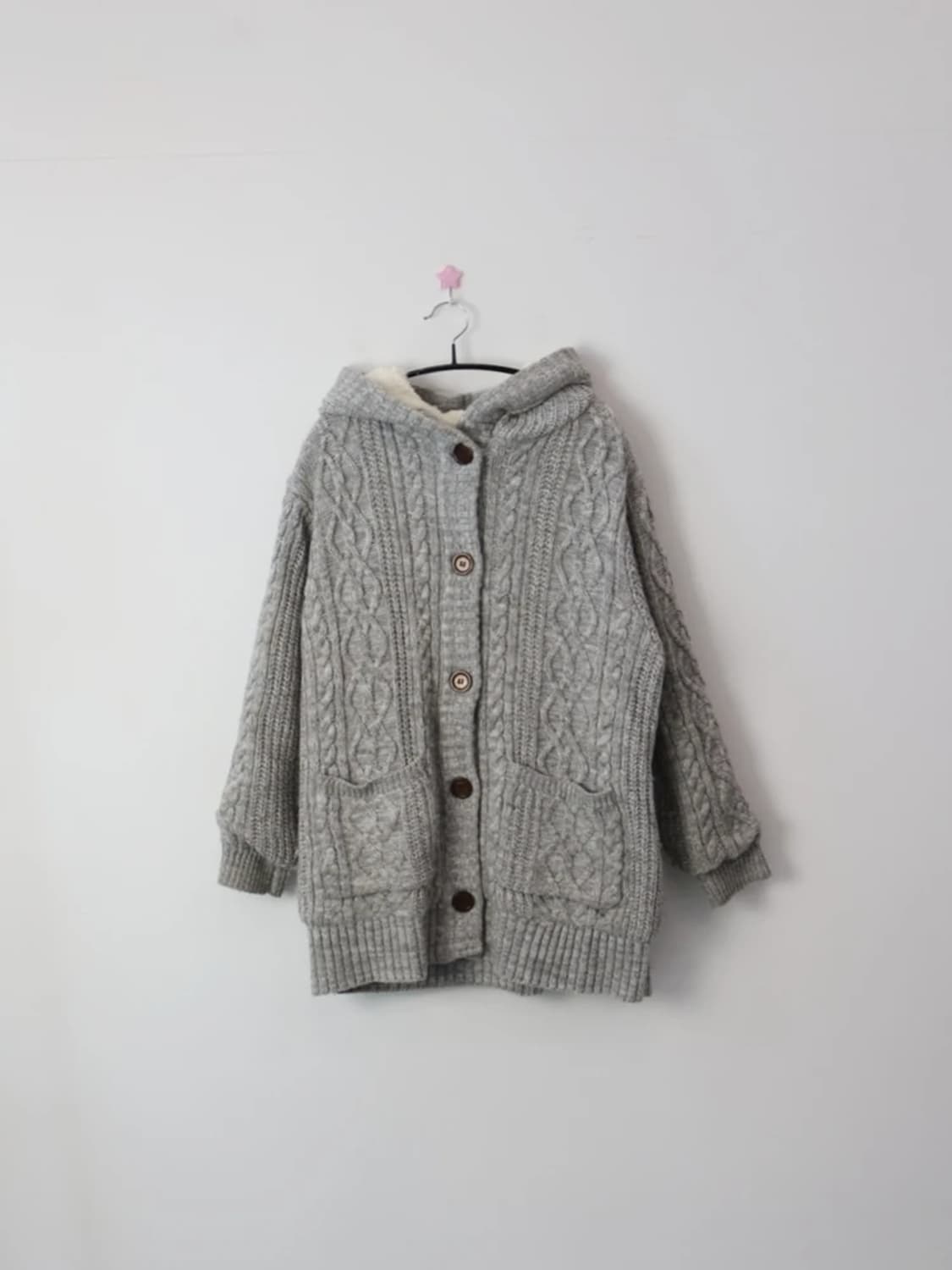 Sunny Village Cable Knit Hooded Cardigan 상품이미지3
