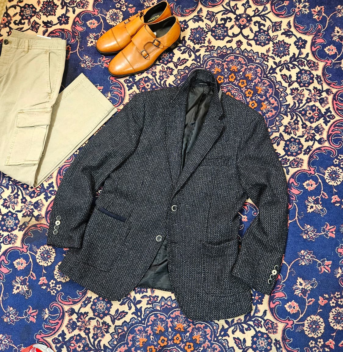 앤드류마크 네프 트위드 바스켓 블레이져 자켓 상품이미지1