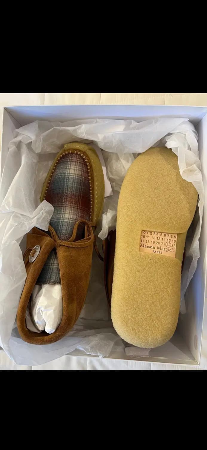 [42] [새상품] 마르지엘라 Tan Check D esert Boots 상품이미지3