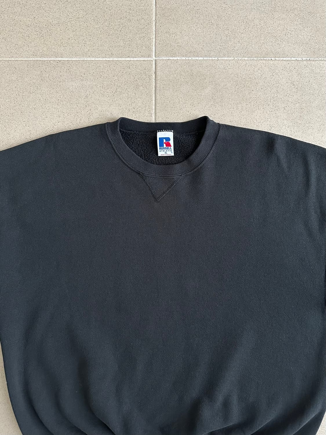 90s 빈티지 러셀 스웻셔츠 블랙 XL 상품이미지4