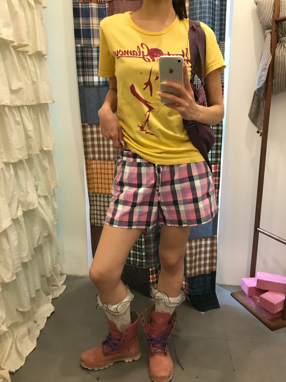 히스테릭글래머 노랑 반팔티 상품이미지3