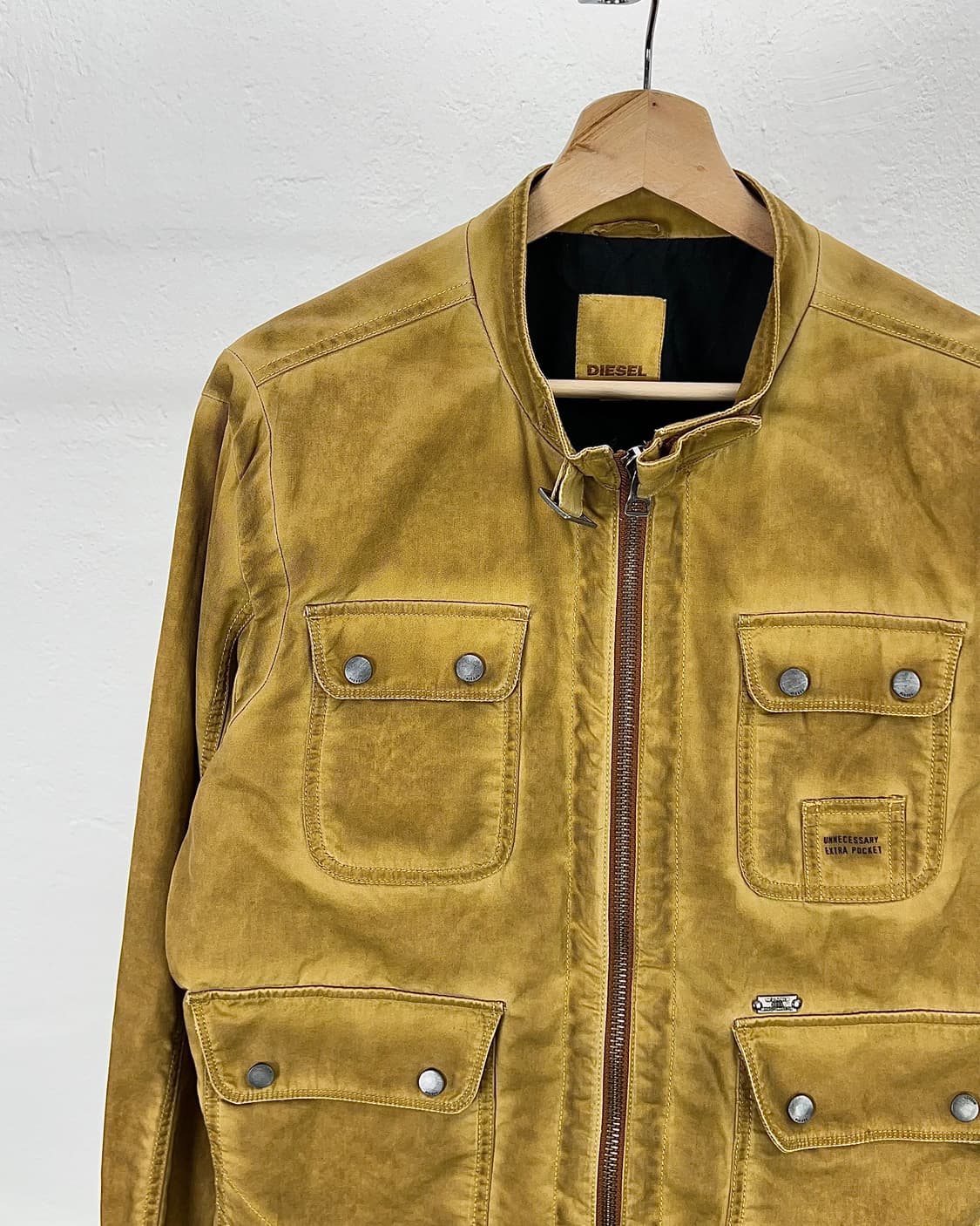 디젤 머스타드 피그먼트 유틸리티 포켓 워크 자켓 상품이미지2
