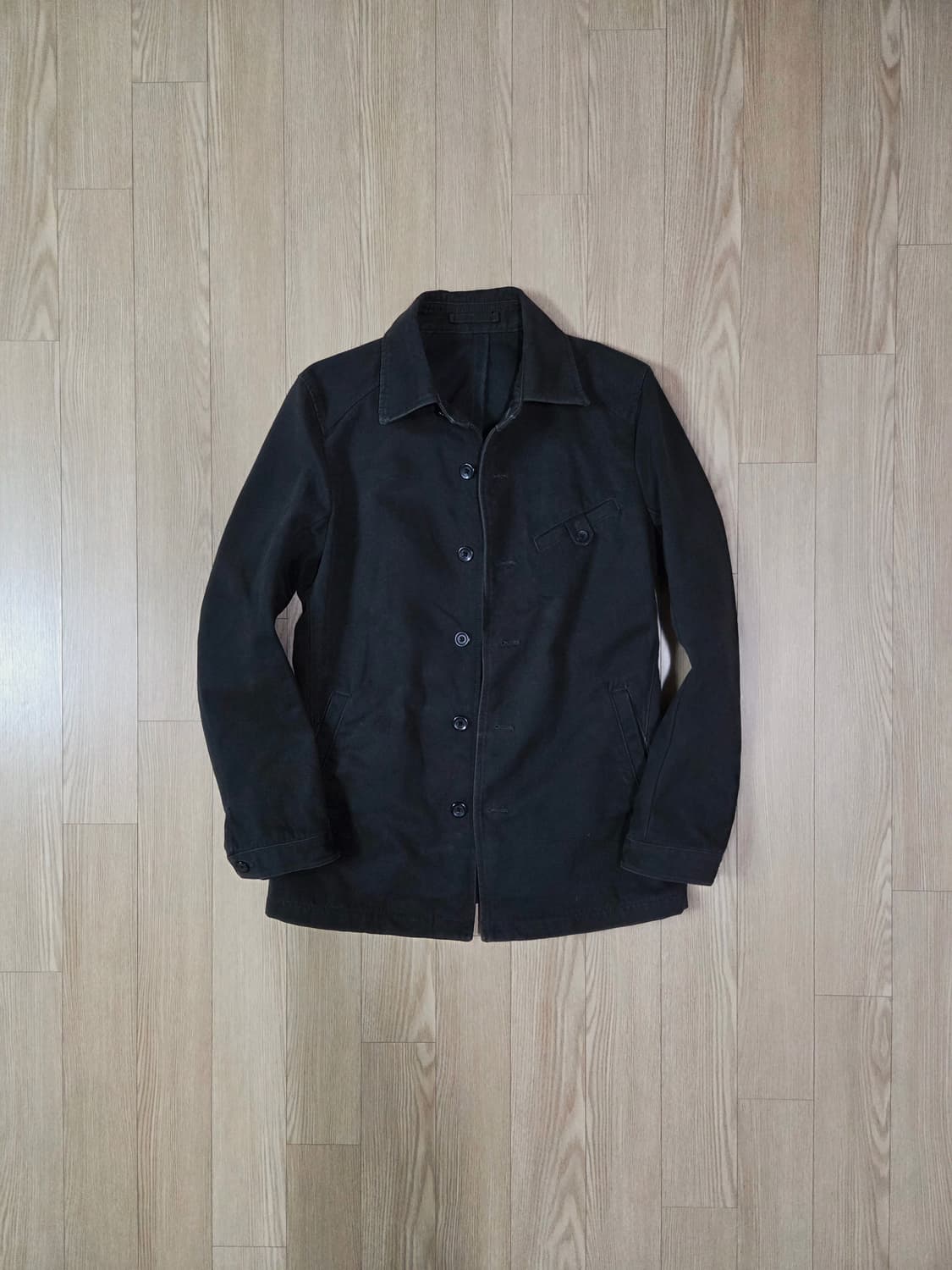 BOYCOTT 블랙 포켓 칼라 워크 재킷 상품이미지1