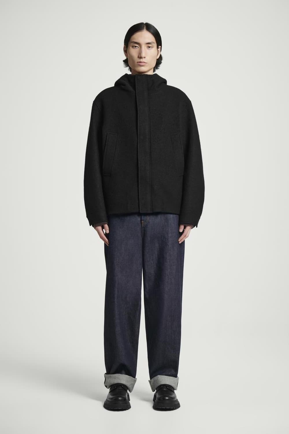 COS 울 보일드 후드 파카자켓 상품이미지3