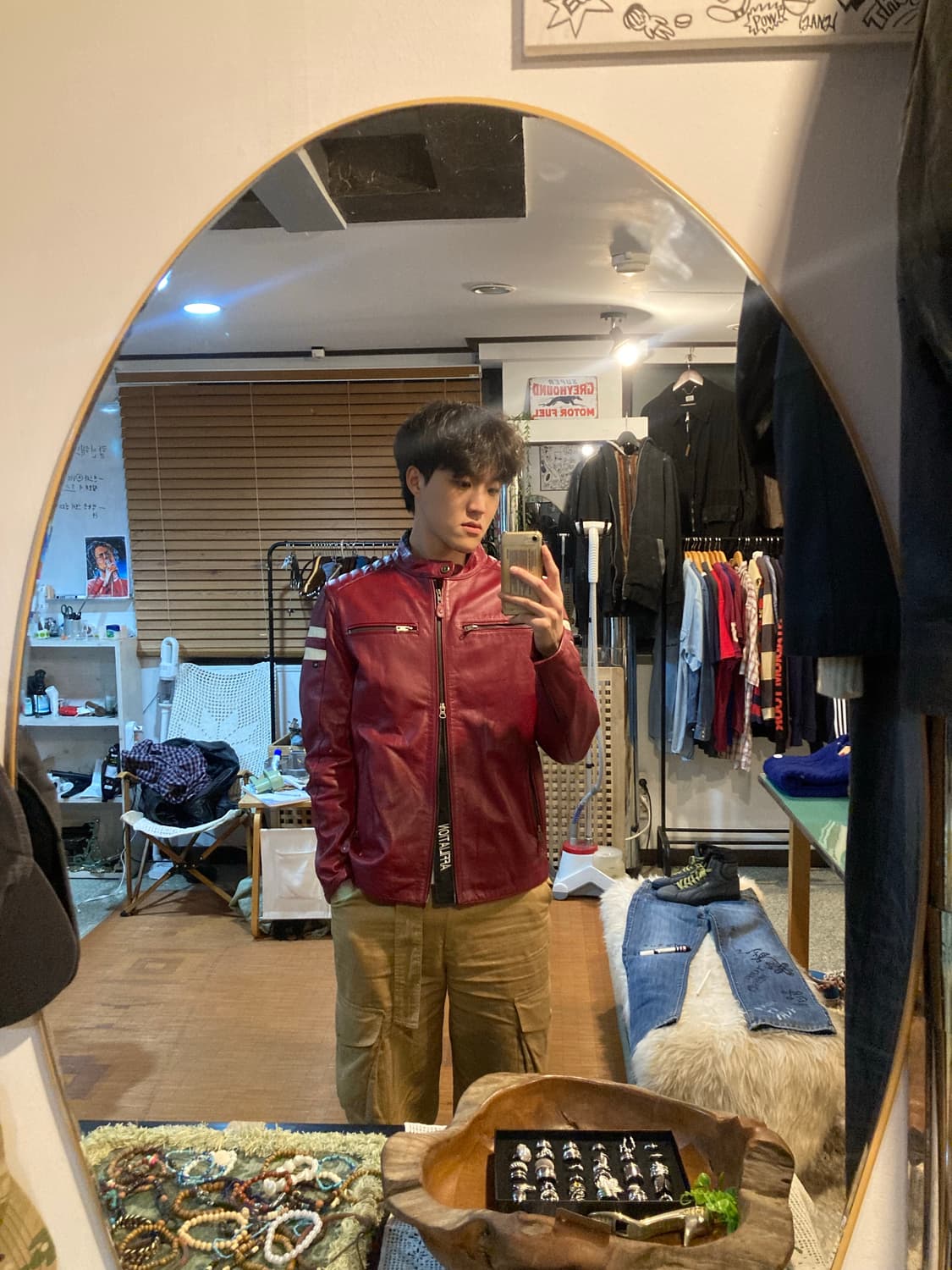 00‘s JPN vtg 카우레더 레이싱자켓 상품이미지10