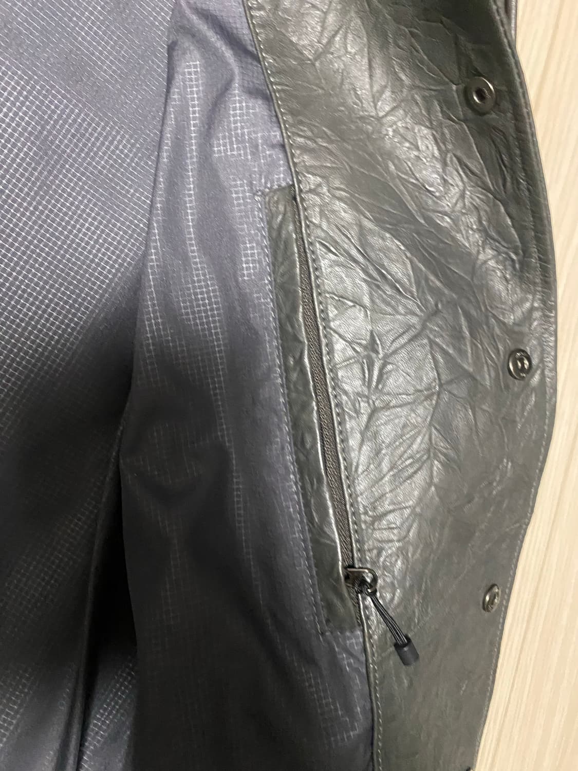 언어펙티드 바시티 레더 자켓 상품이미지4