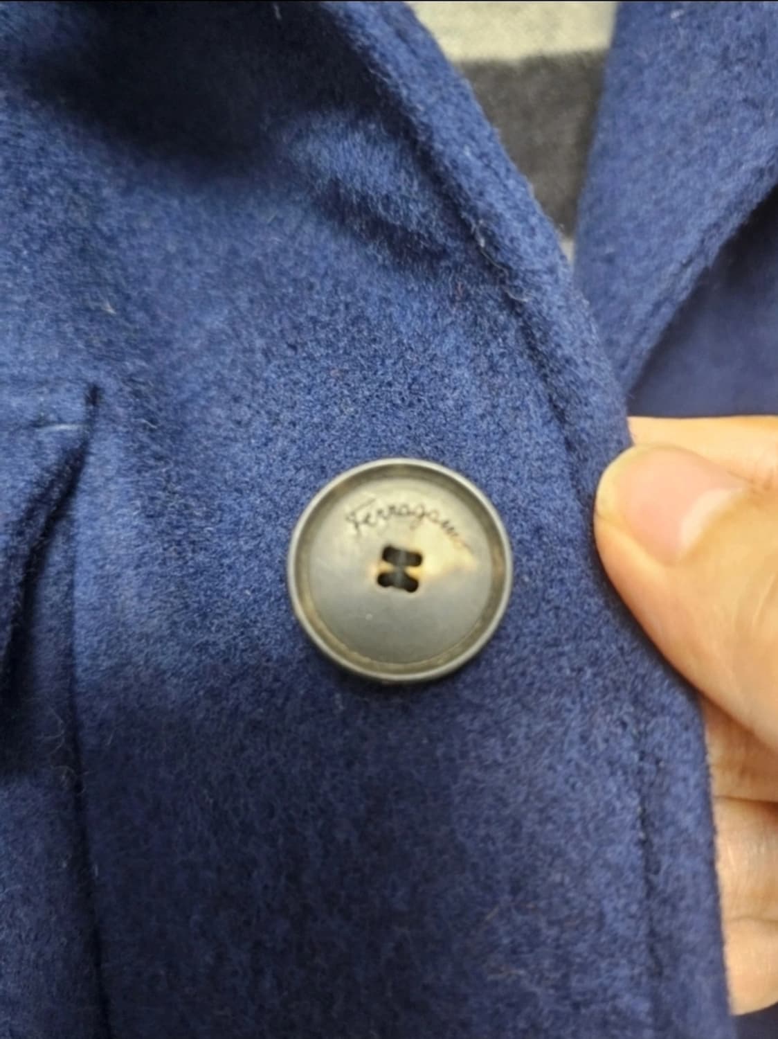 명품 페라가모 컬러블록 모헤어코트(105/럭셔리) 상품이미지7