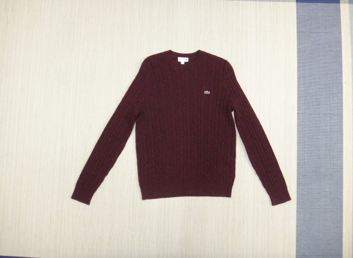 (M/95) 라코스테 남성 라운드 넥 풀오버 스웨터 상품이미지1