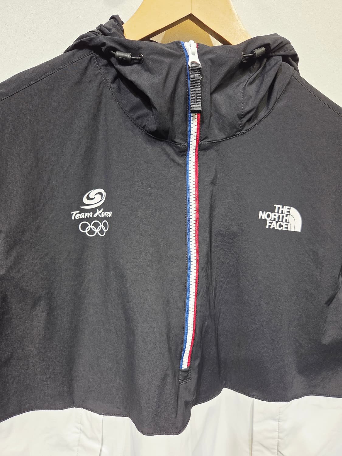 노스페이스 팀 코리아 블랙/화이트 아노락 바람막이_M 상품이미지5