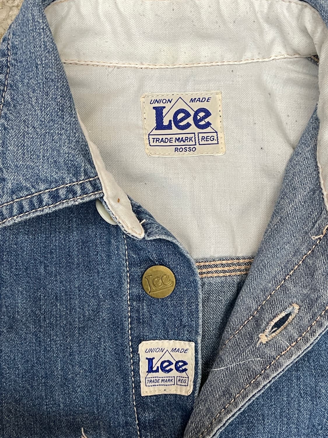 90s 우먼 [S] 리 Lee Union Made 데님 롱 자켓 상품이미지5