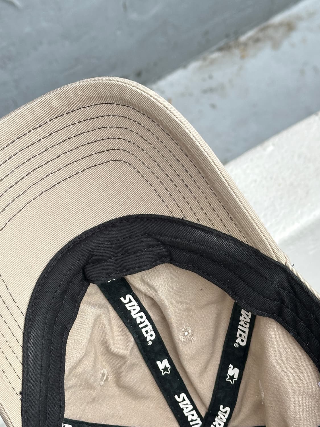 [F] 스타터 로고 베이지 볼캡 모자 상품이미지5