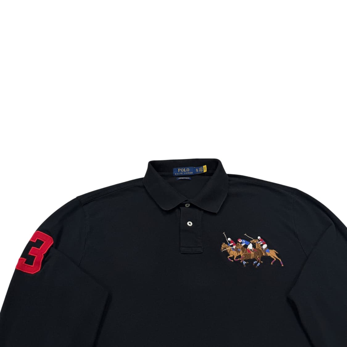 폴로 랄프로렌 QR 빅포니 PK 긴팔 카라티 블랙 XL 상품이미지2