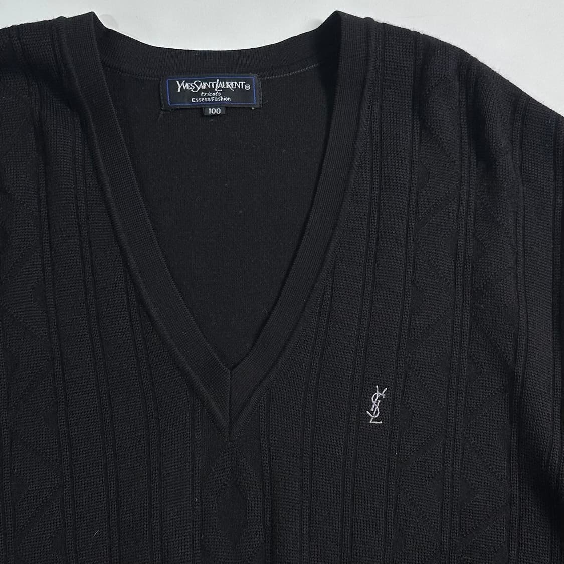 90s 입생로랑 블랙 니트 상품이미지3