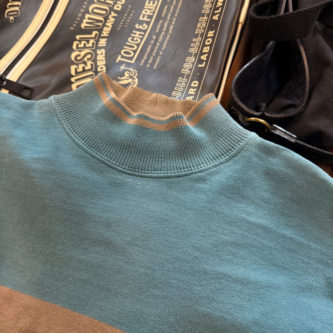 80 ~ 90S 엘엘빈 모크넥 USA M 스웻셔츠 상품이미지3