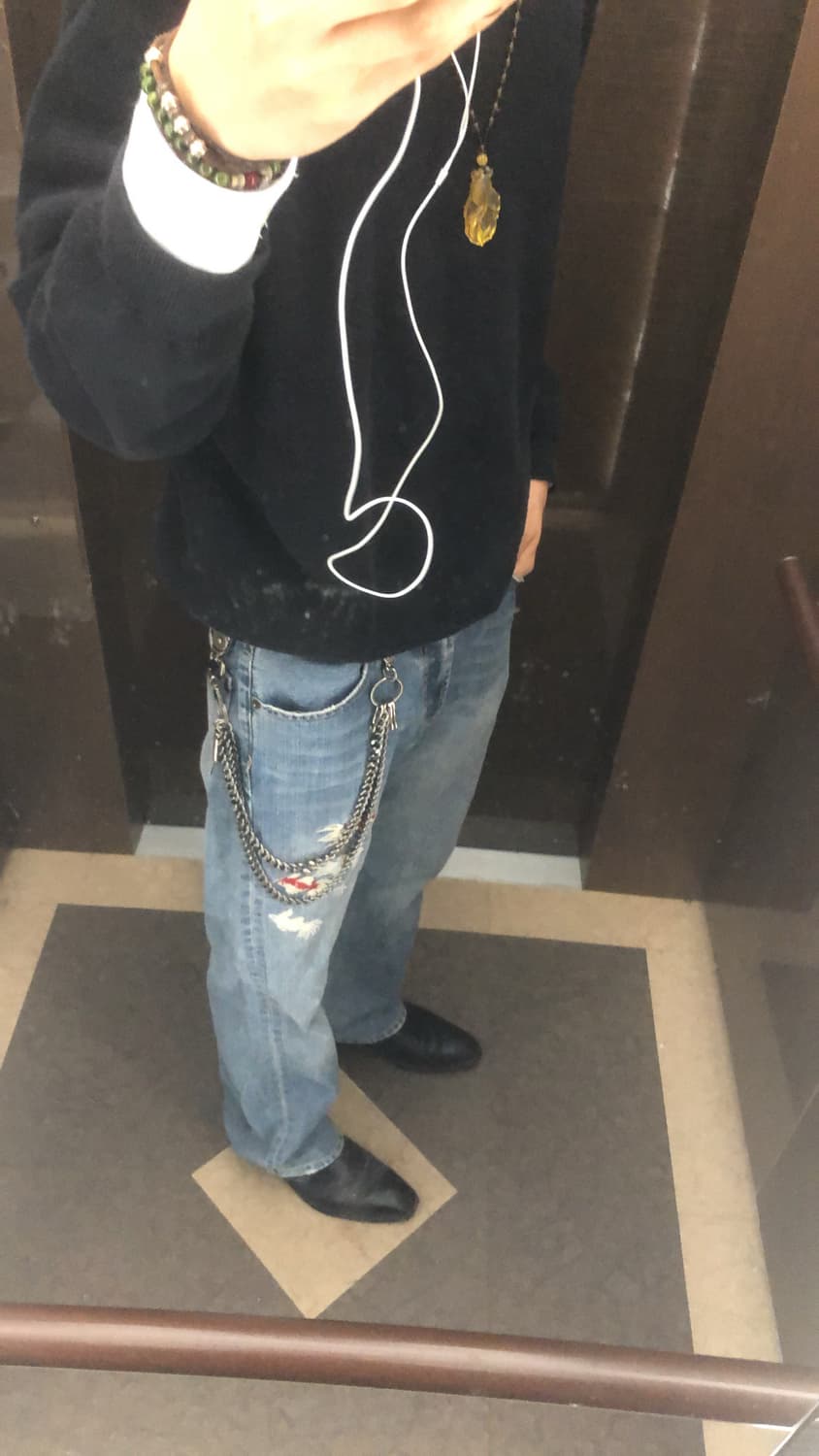 오리엔탈 잉어자수 팬츠 31사이즈 상품이미지1