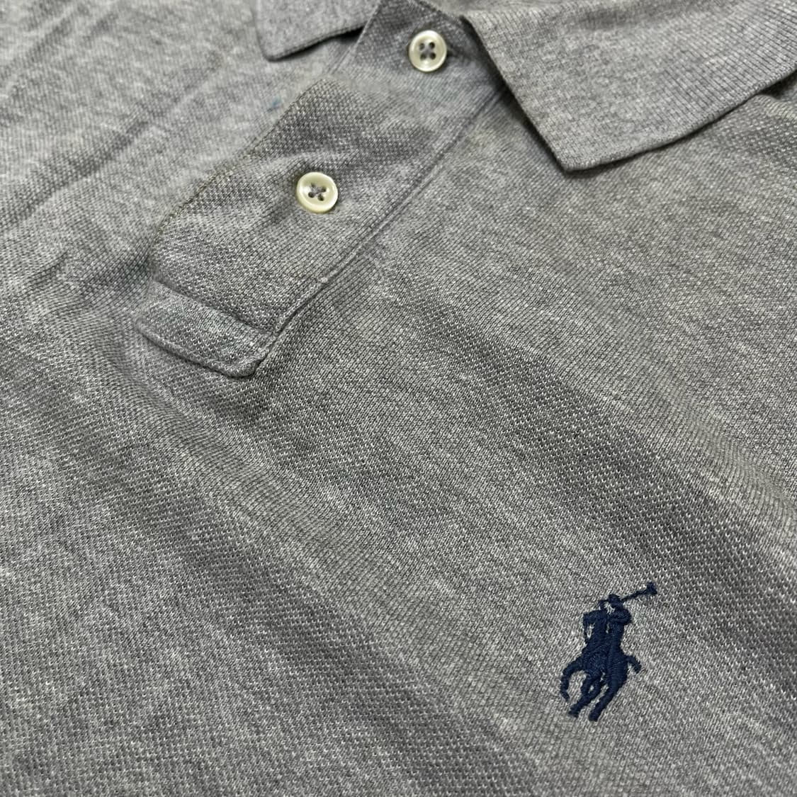 폴로 랄프로렌 커스텀 슬림핏 반팔 카라티 [그레이] 2XL/110 상품이미지5