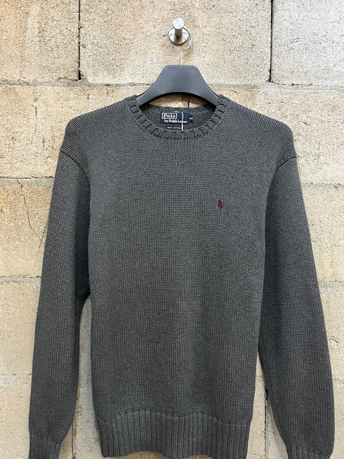 90s 폴로 랄프로렌 차콜 코튼 니트  상품이미지1