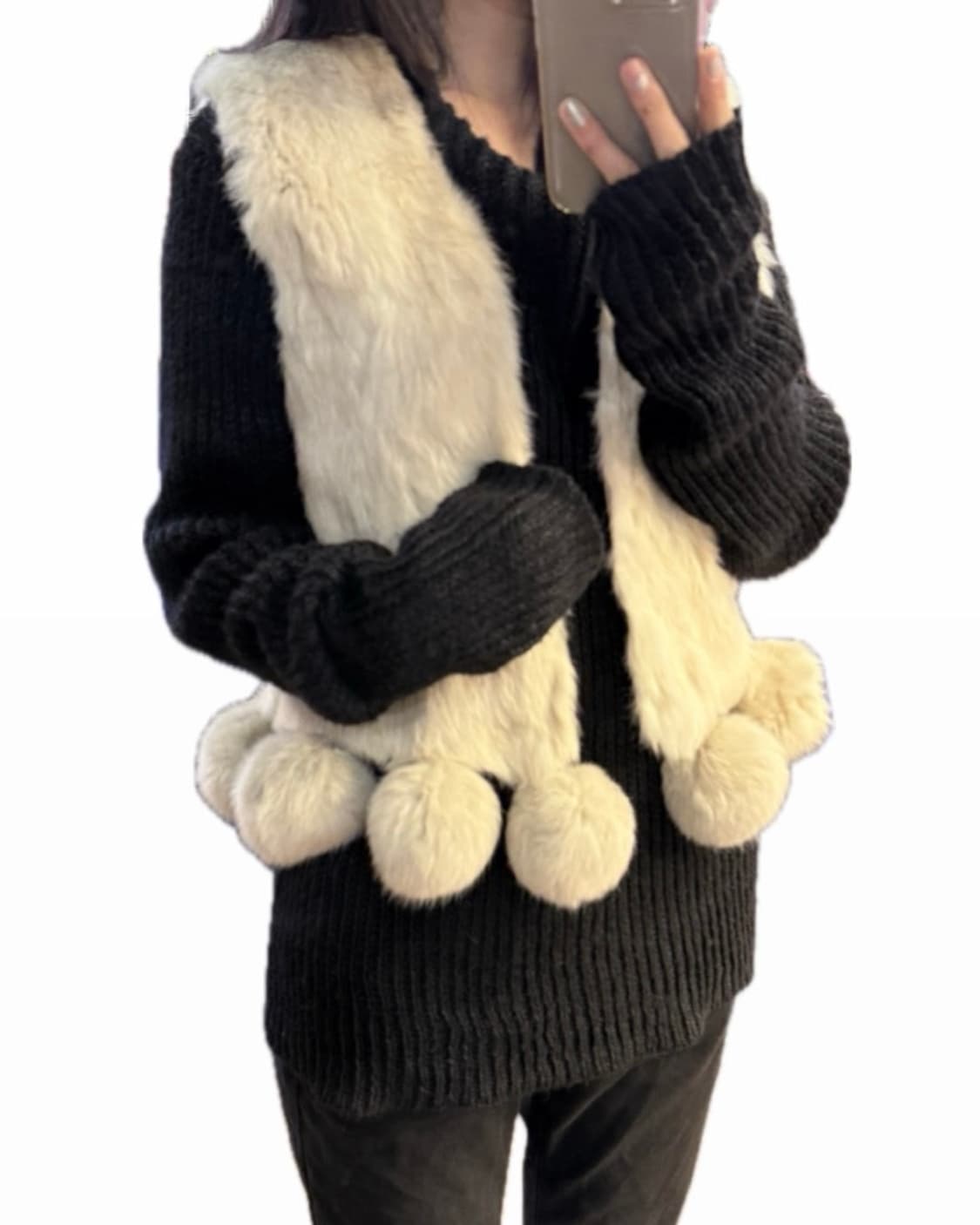 폼폼 퍼 조끼 상품이미지1