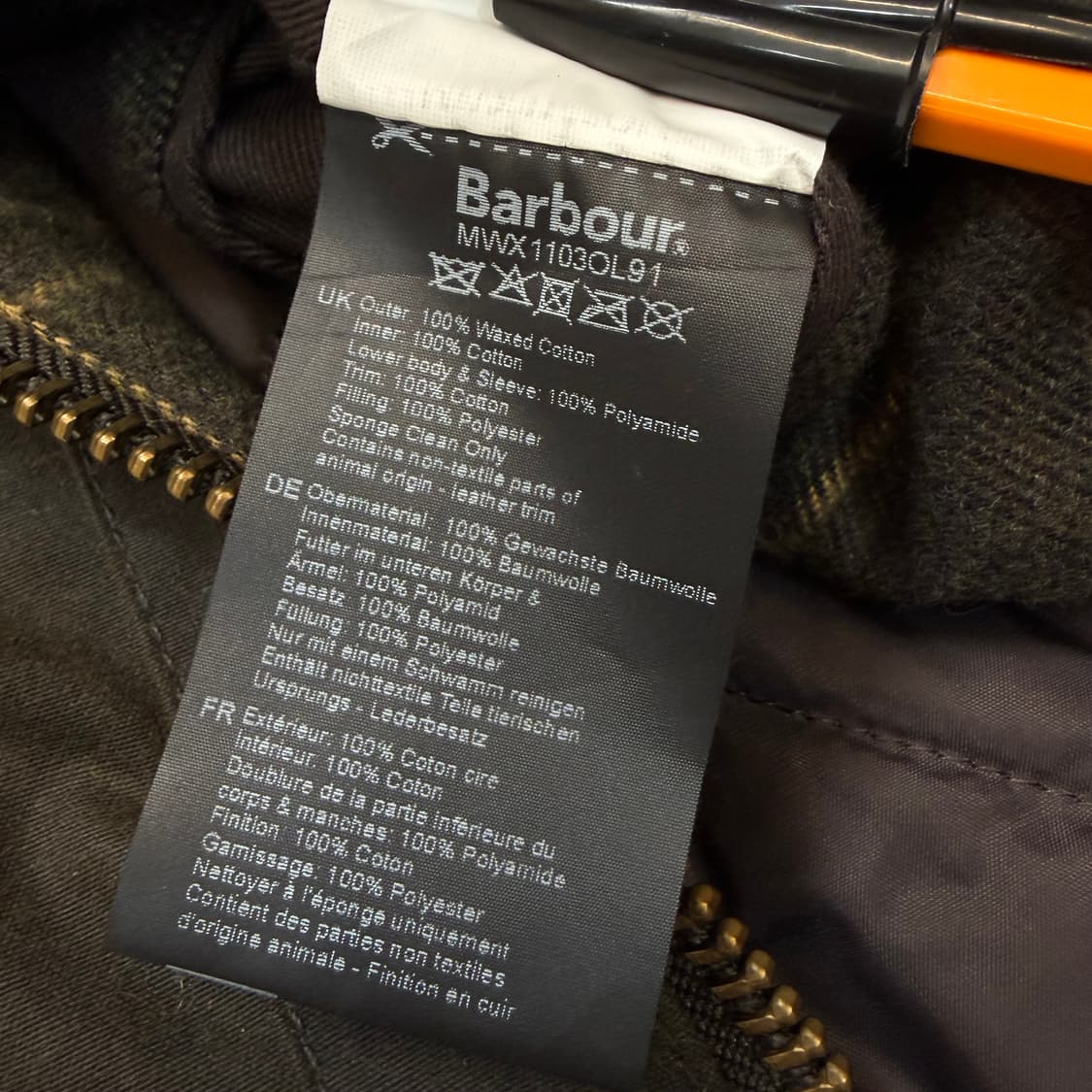 BARBOUR NAIRN WAX 바버 네른 왁스 자켓 m 상품이미지8