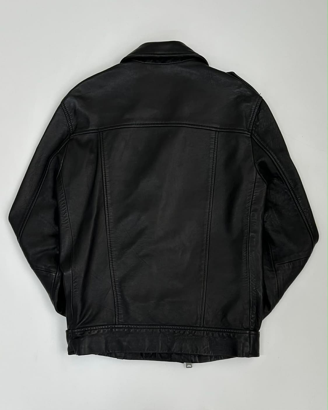 [Xs] 올세인츠 비대칭 투웨이 카하와 양가죽 바이커 자켓 상품이미지2