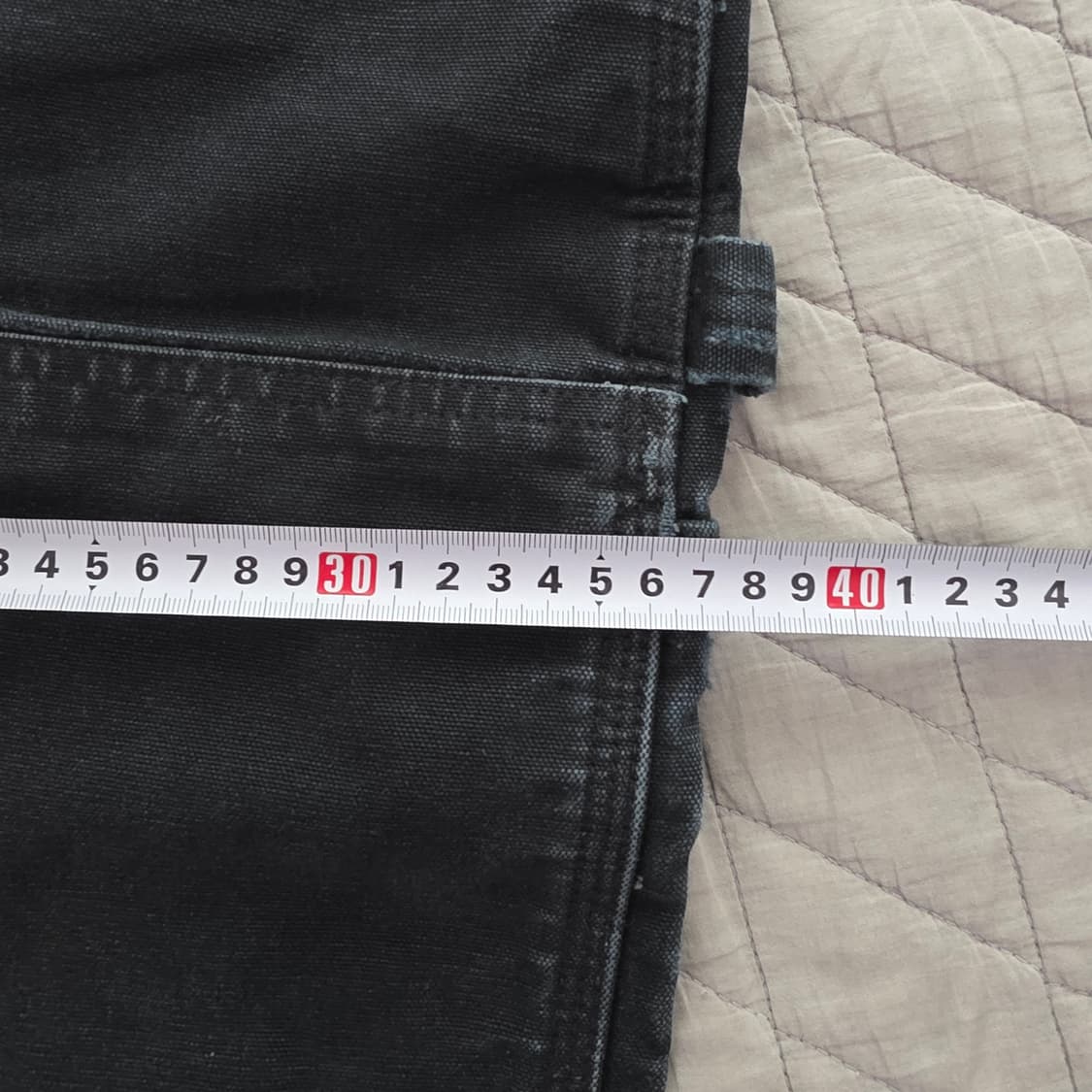 [38X30] 빈티지 칼하트 더블니 B01 BLK 워크팬츠 페이드 BK6 상품이미지10