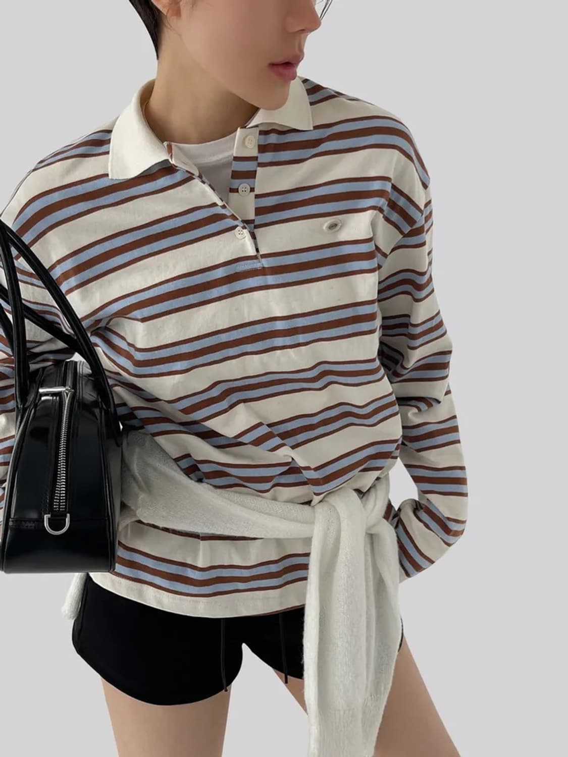 어텀 스트라이프 럭비카라티셔츠 상품이미지3