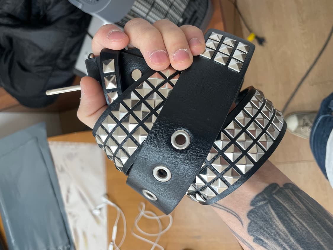 스터드 벨트 검정 상품이미지2