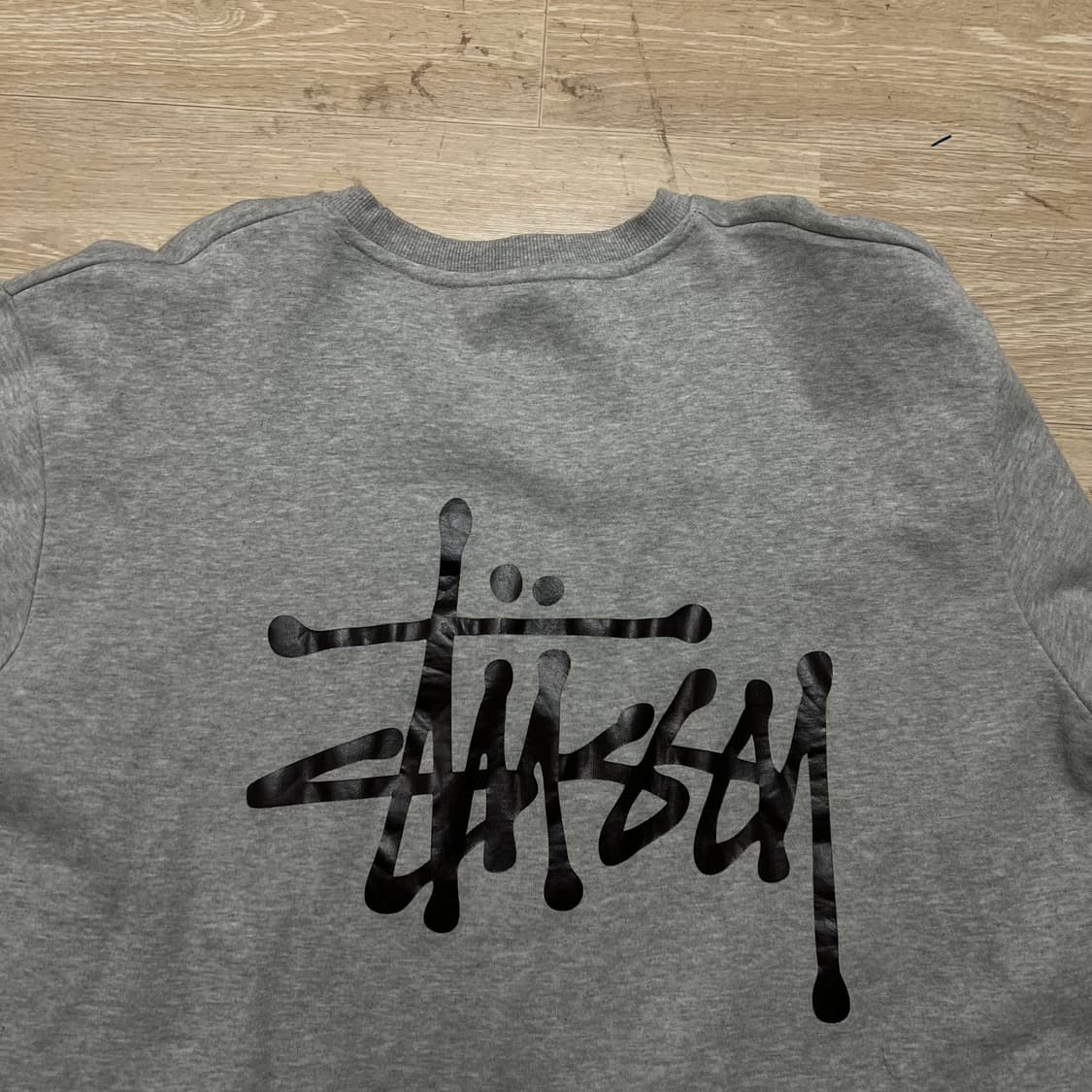 스투시 스탁 빅로고 맨투맨 크루넥 티셔츠 [그레이] 2XL/110ㅜ 상품이미지6