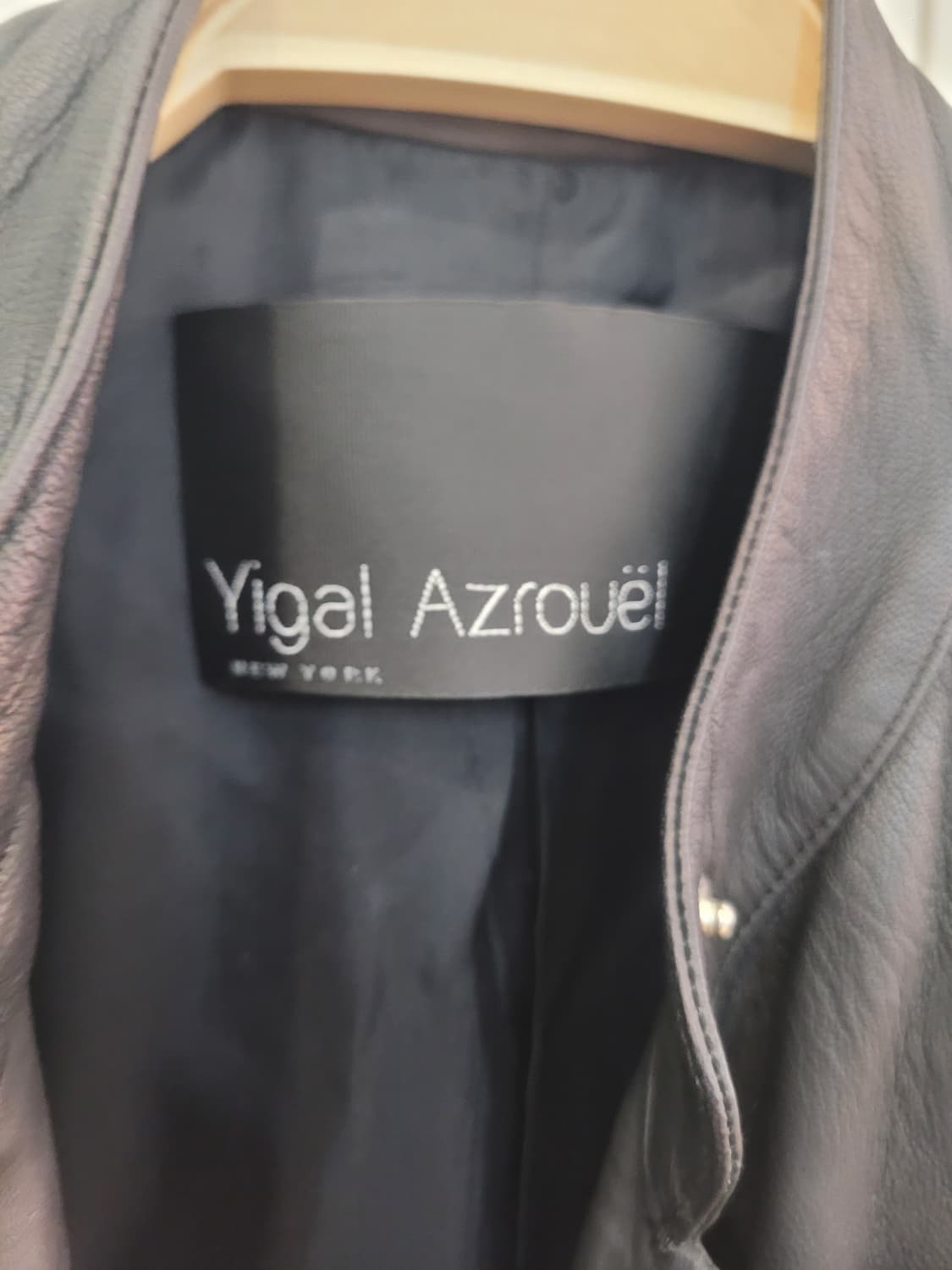 뉴욕 디자이너 브랜드 이갈 아즈로엘 블랙/골드 바이커 자켓 4사이즈 상품이미지8