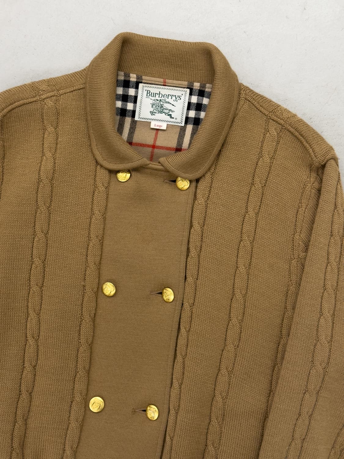 버버리 체크 스웨터 가디건 상품이미지1