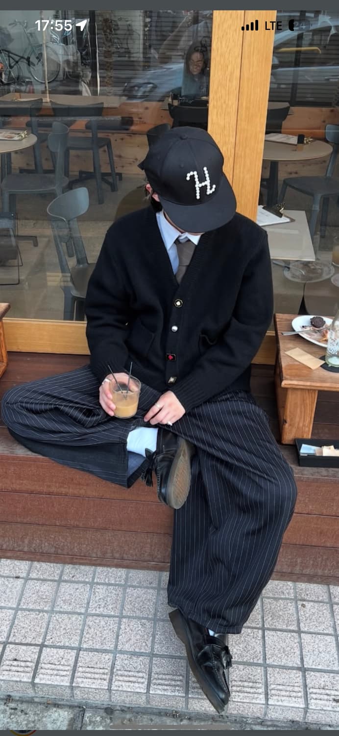 스투시 X 데님티어스 수트 가디건 블랙 상품이미지3