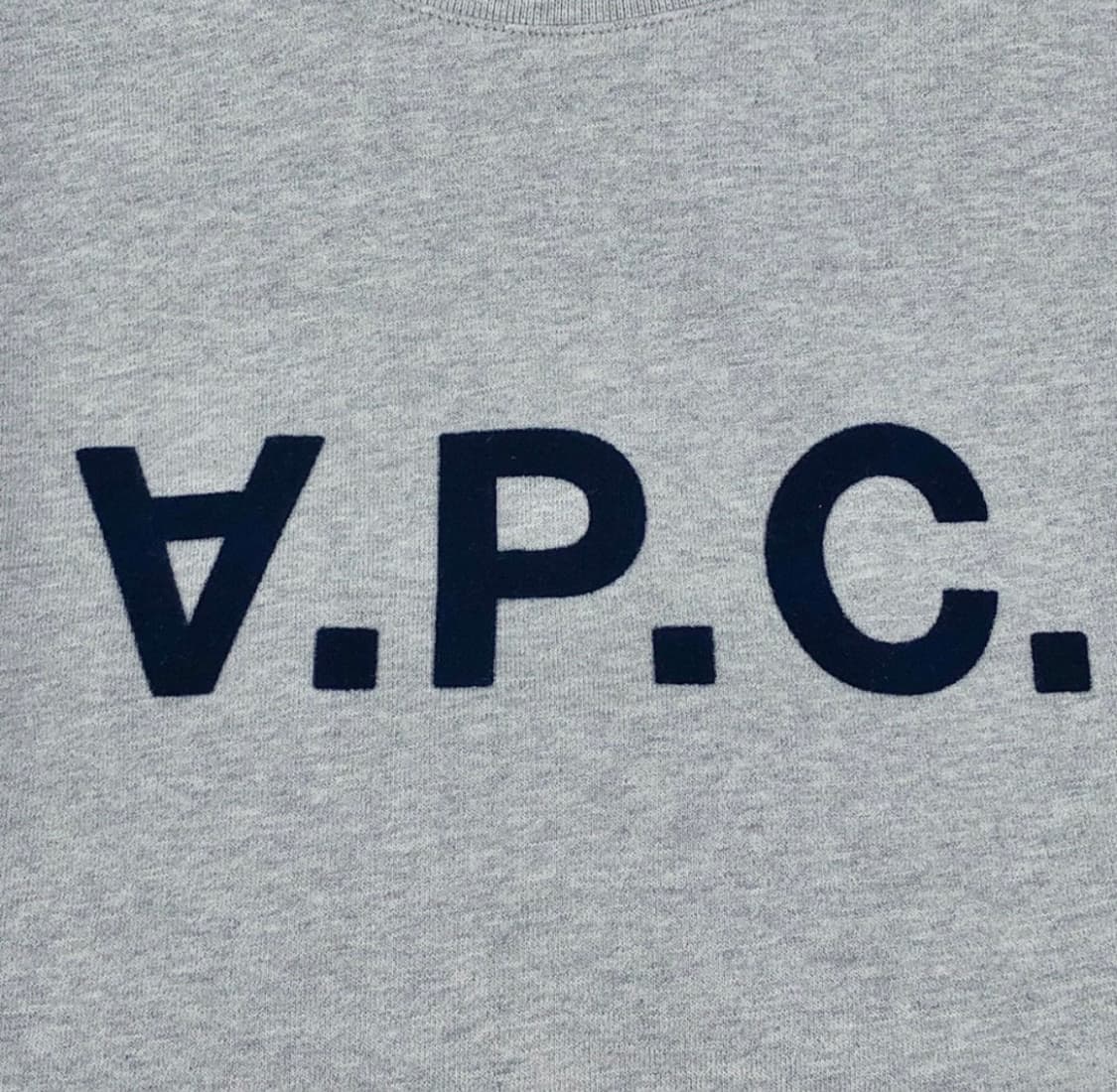 (새상품/M)아페쎄 VPC로고 맨투맨 그레이 상품이미지3