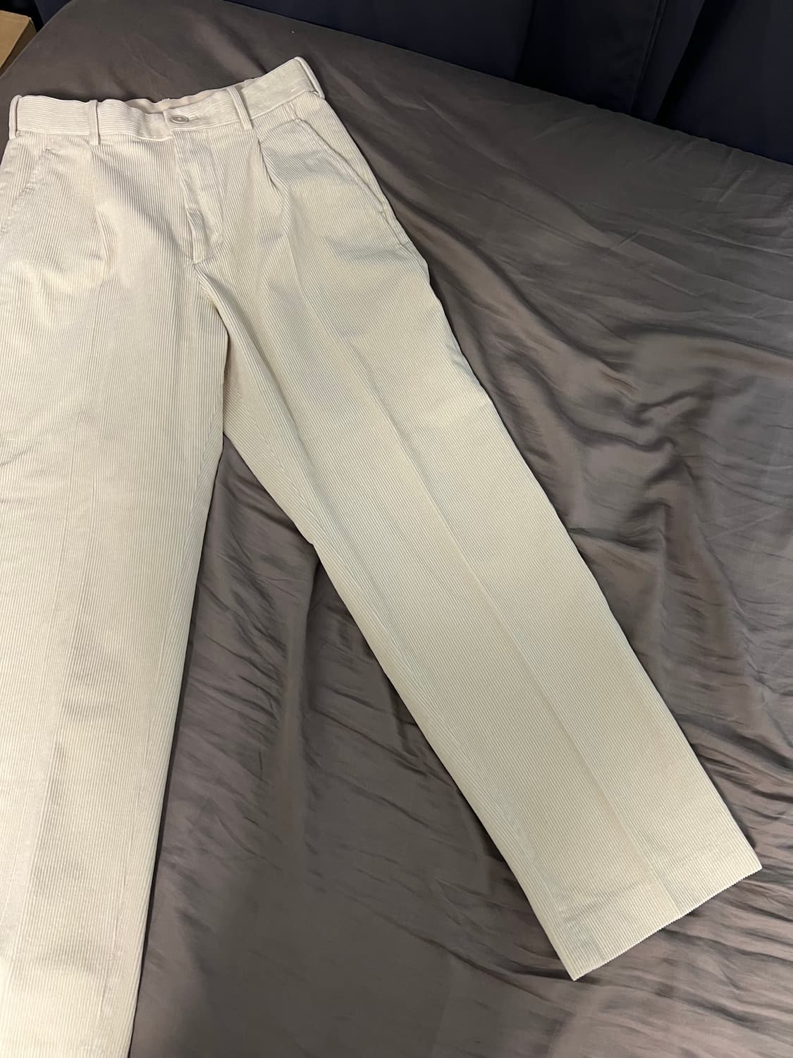 유니클로 코듀로이 골덴바지 화이트 xs  상품이미지1