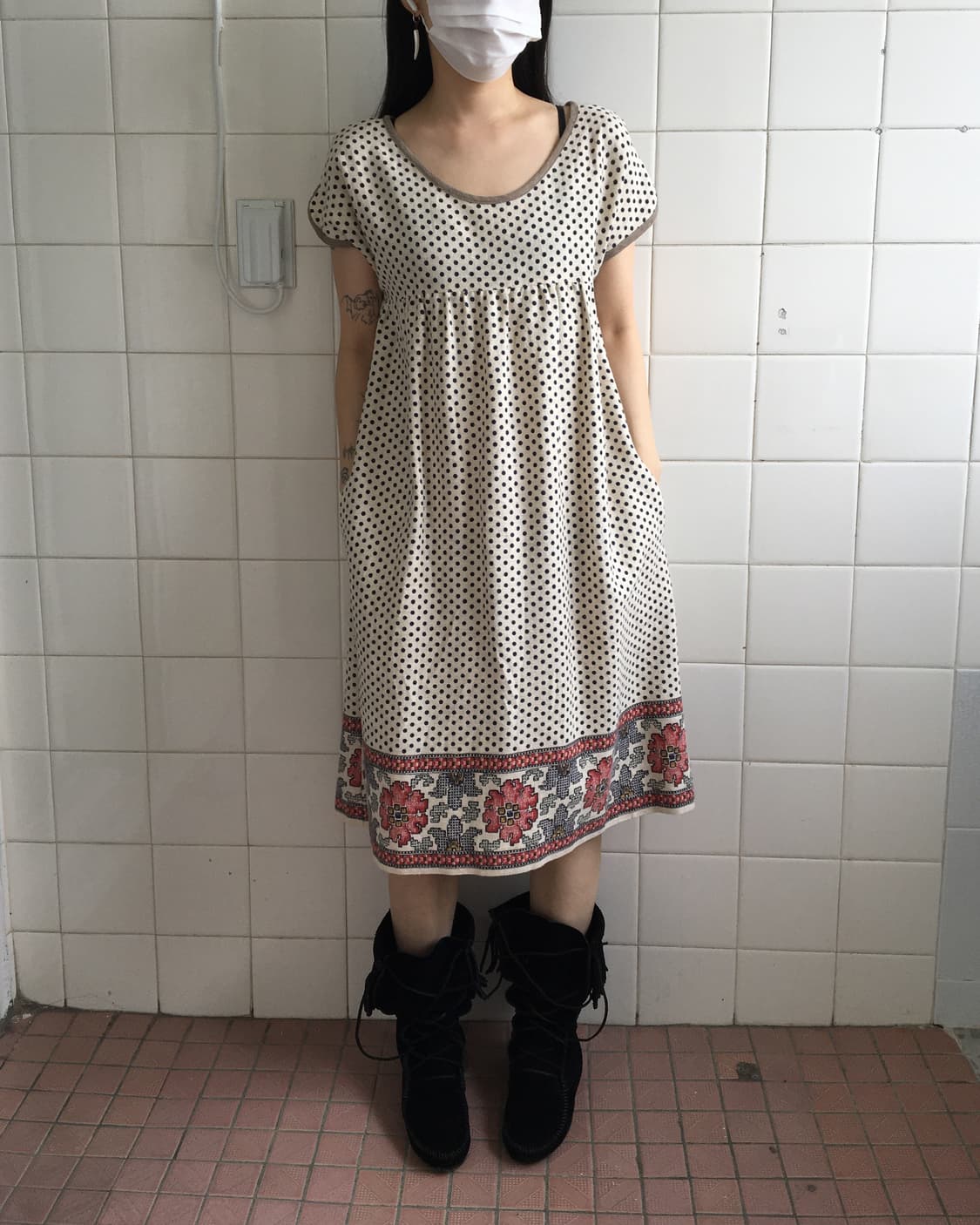 Dot pattern onepiece 상품이미지7