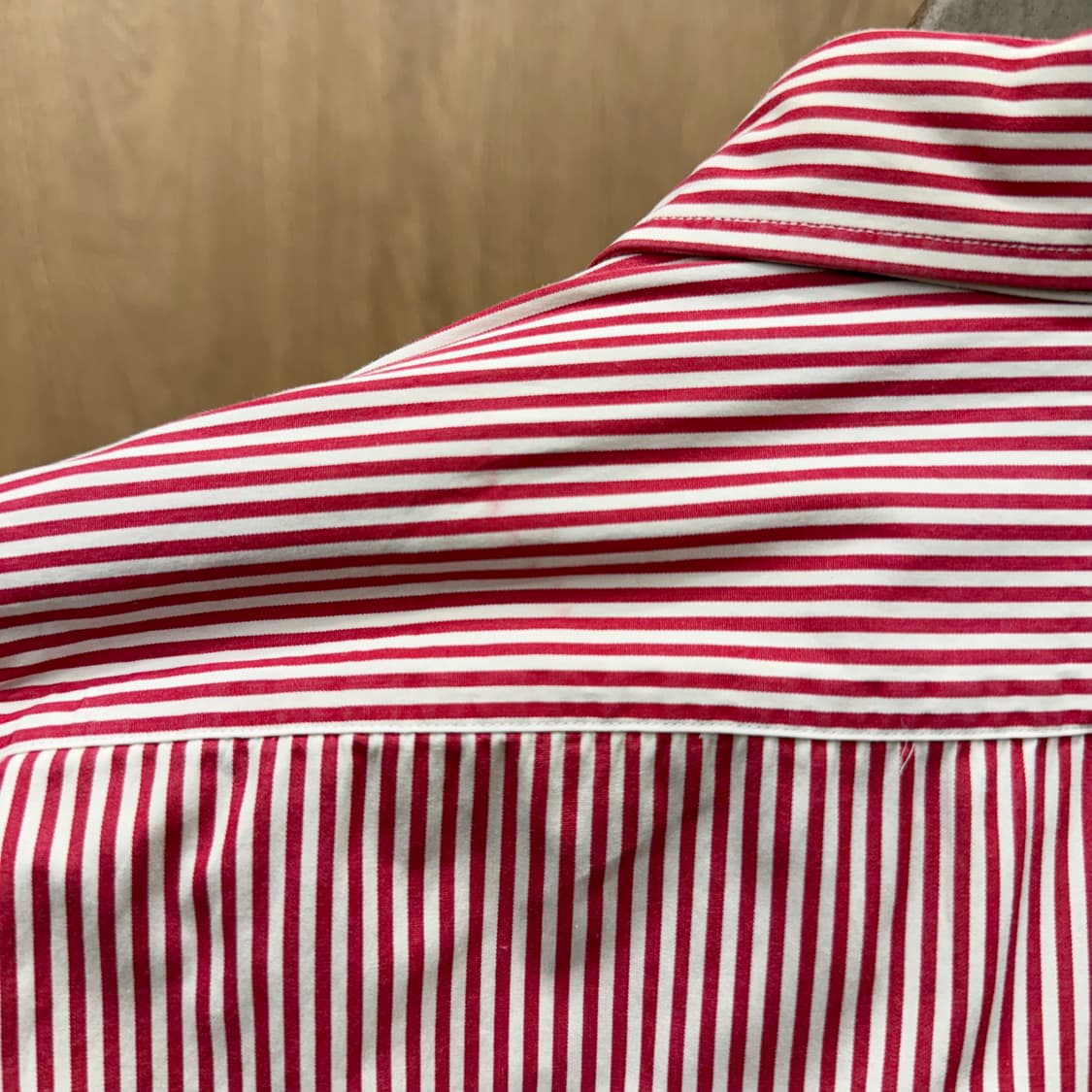 랄프로렌 스트라이프 긴팔 셔츠 클래식 포니 자수 코튼 슬림핏 레드 상품이미지9