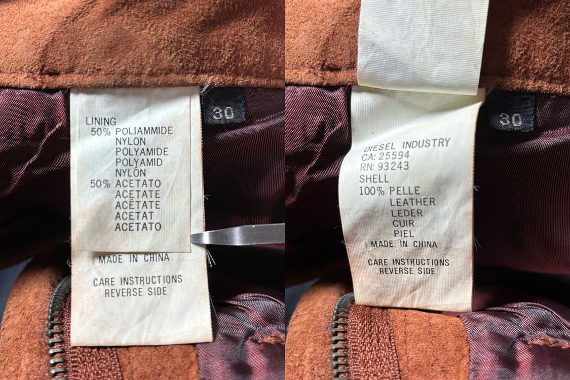 (30)90s 디젤 빈티지 스웨이드 레더 팬츠 상품이미지8