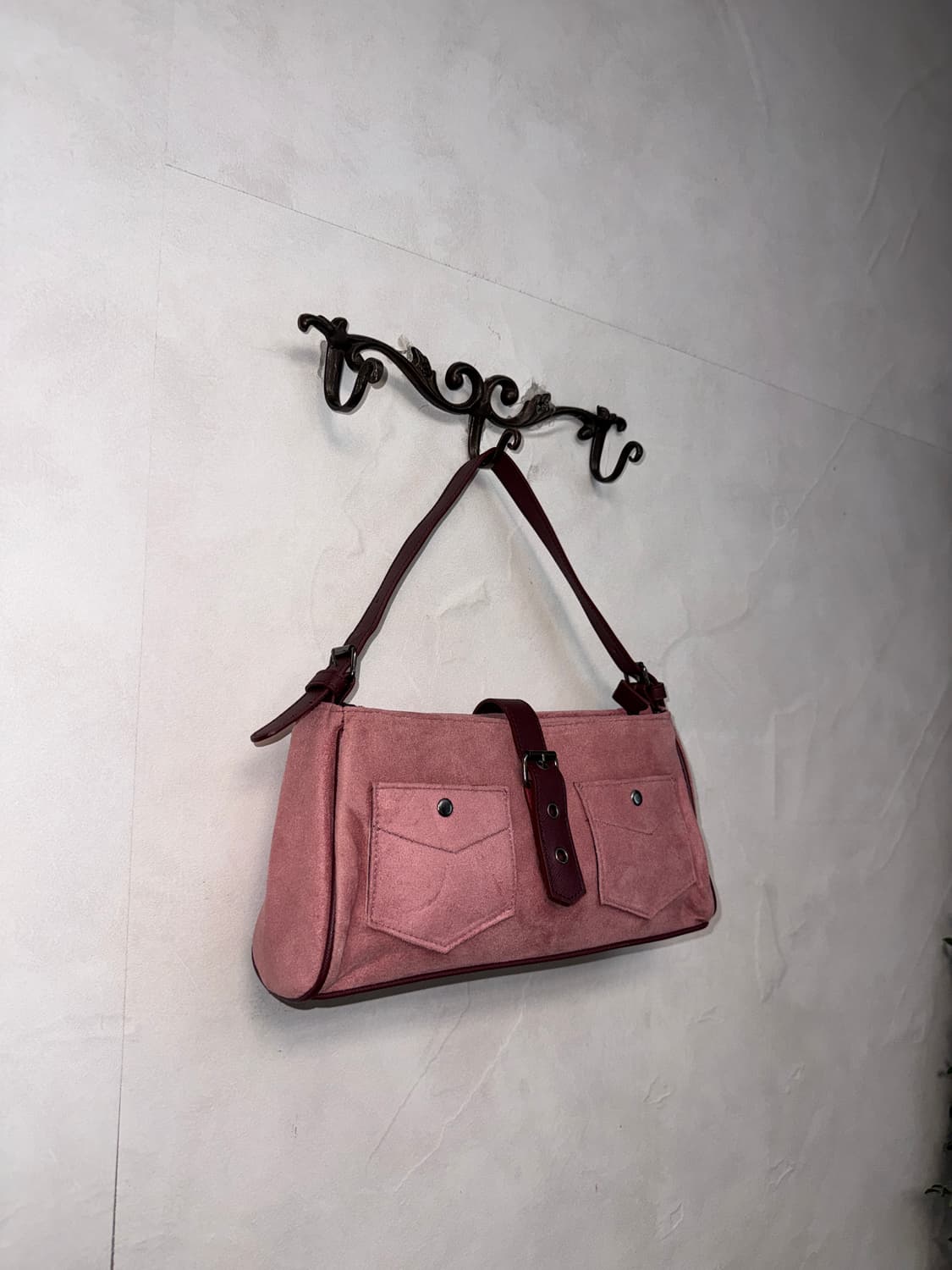 ESCADA indi pink suede pocket 숄더백 상품이미지2