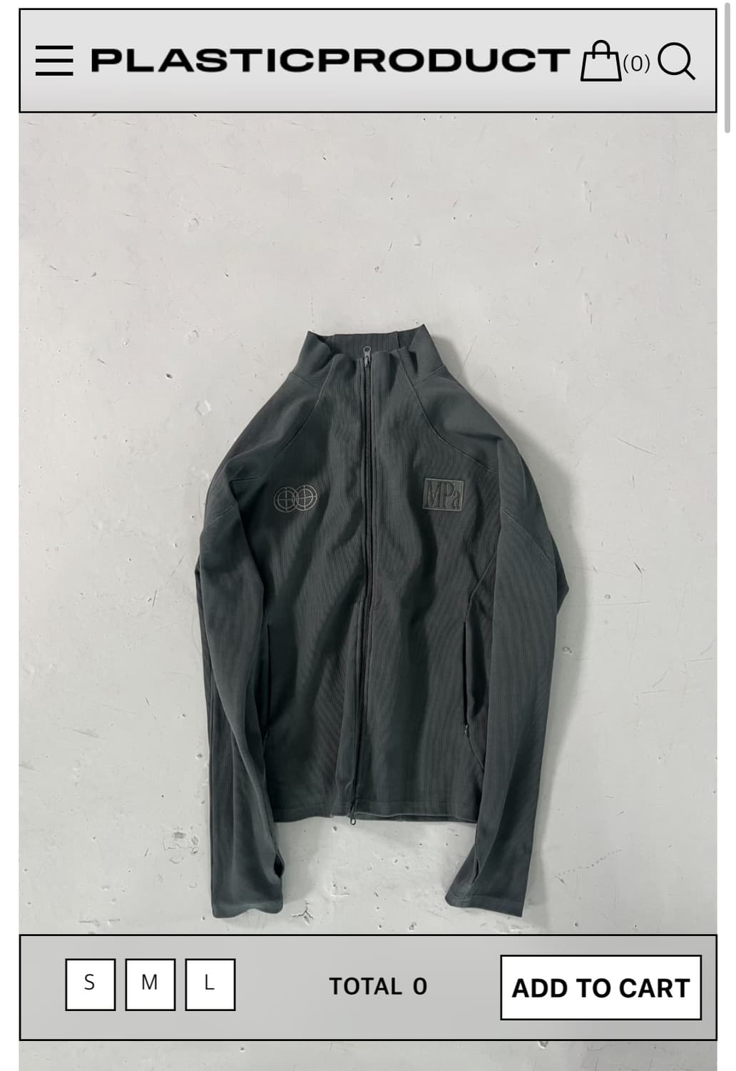 MPa RIBBED ZIP JACKET (CHARCOAL) 상품이미지1