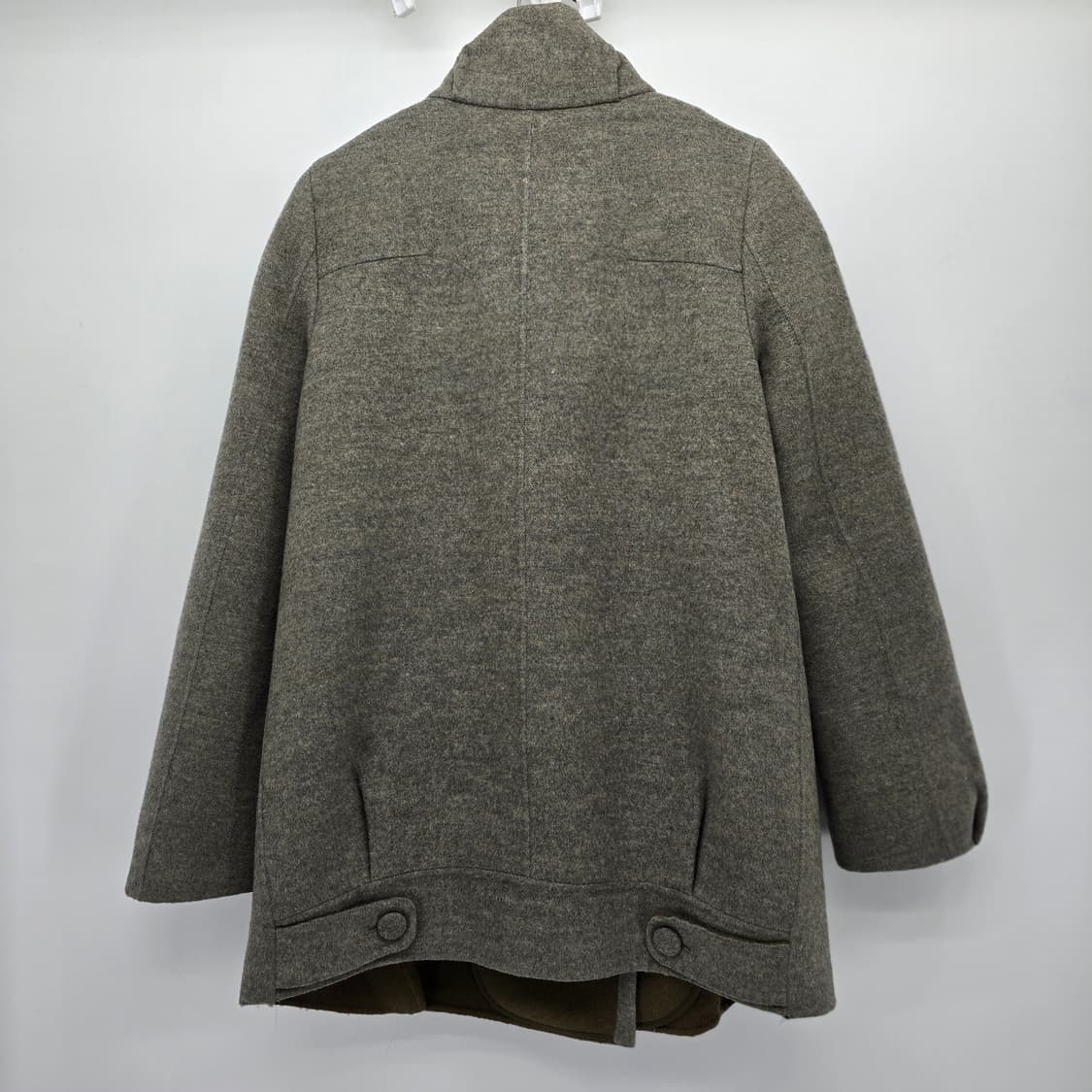 넥 부분이 올라오는 한섬 브랜드 SYSTEM 울 코트 상품이미지4