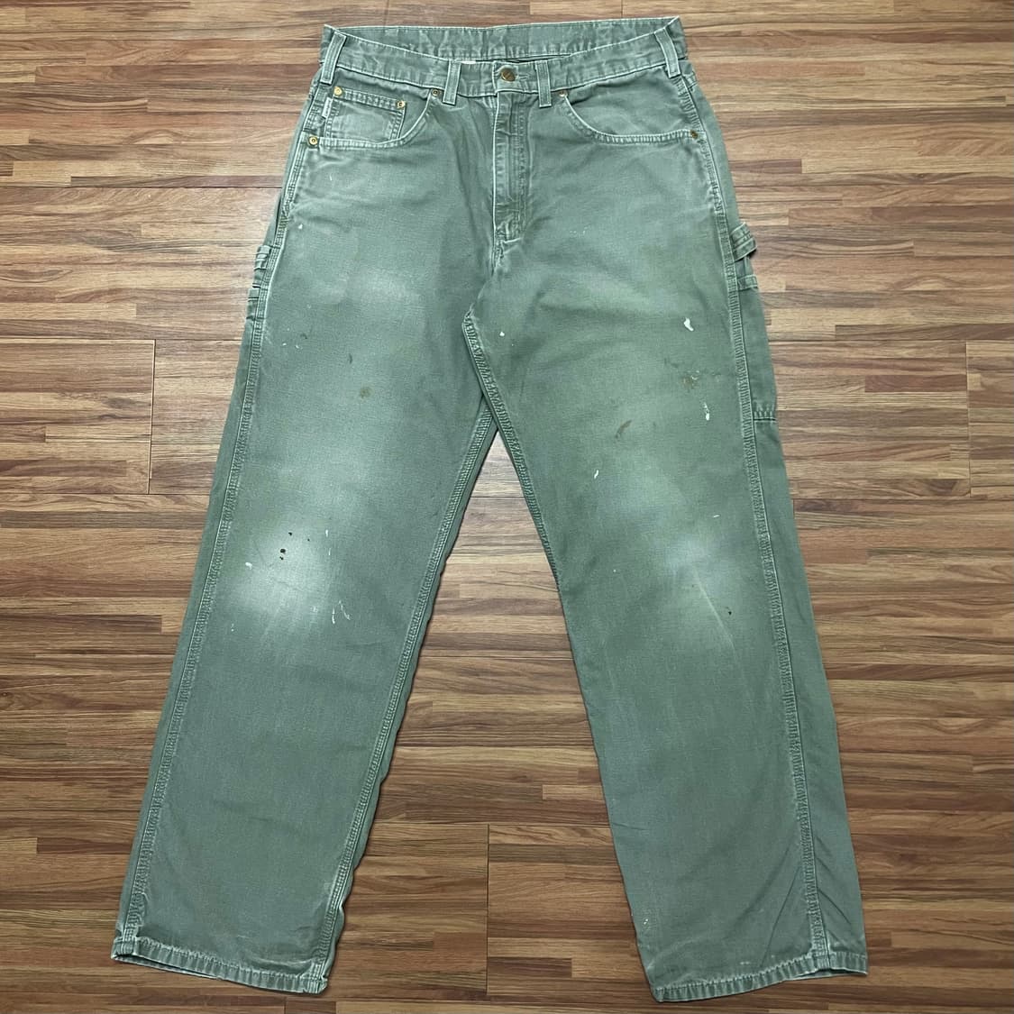 칼하트 싱글니 카펜터 디스 워크팬츠 다크 모스그린 dms 34 상품이미지1