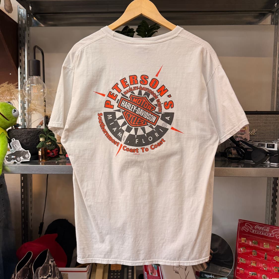 00S 할리 데이비슨 로고 프런트 백 프린팅 L 헤인즈 베이스 상품이미지4