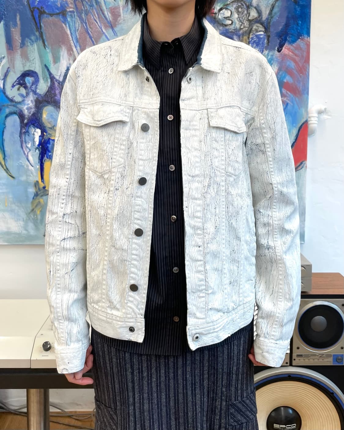 캘빈클라인 크랙 페인트 데님 자켓 상품이미지3