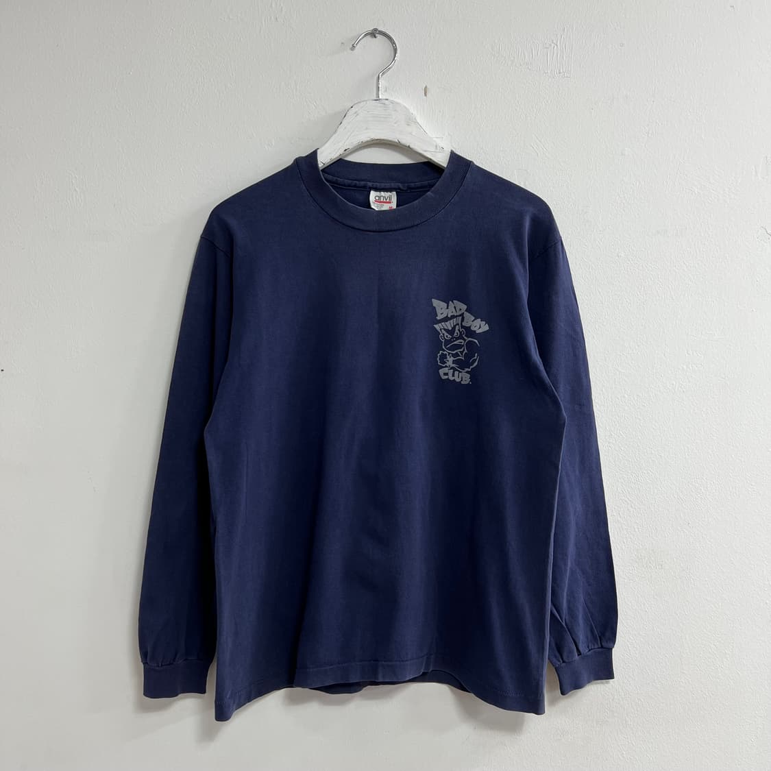 빈티지 90s 배드보이 클럽 네이비 긴팔 티셔츠 상품이미지3
